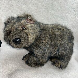 Realistic Bear plush with bridle color coat 15" x 11" FINE TOYS Vons 1959